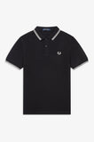 Fred Perry Twin Tipped Polo Black / White