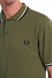 Fred Perry Polo Military Green / Black / White