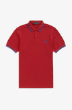 Fred Perry Twin Tipped Polo Deep Red / Cobalt