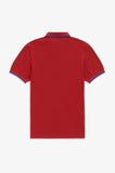 Fred Perry Twin Tipped Polo Deep Red / Cobalt