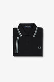 Fred Perry Polo Black / Snow White / Silver Blue