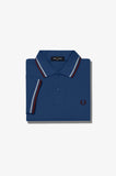 Fred Perry Polo Midnight Blue / Snow / Oxblood