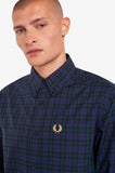 Fred Perry Winter Tartan Long Sleeve Carbon Blue