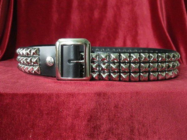 3 Row Pyramid Stud Belt