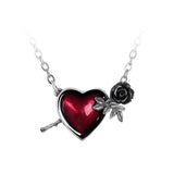 Glossy Rose Heart Necklace