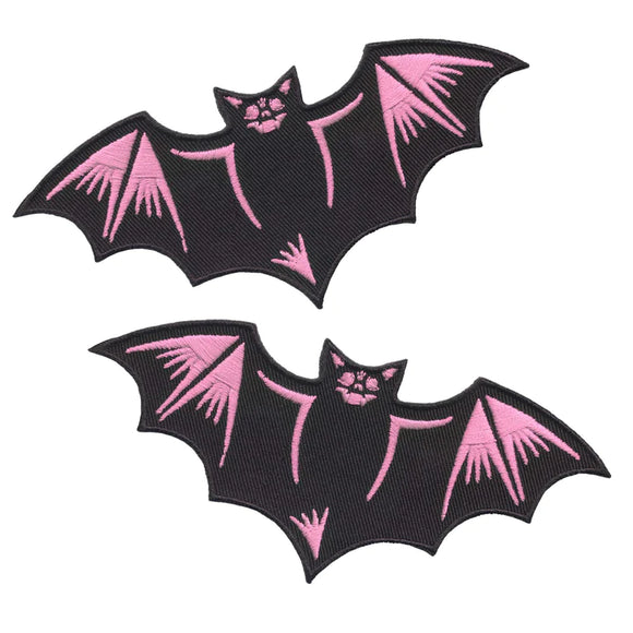 Nokturnal Bats Patch Set Black & Pink