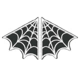 Black & White Spiderweb Collar Patch Set