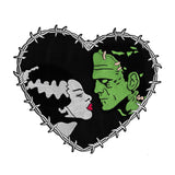 Bride & Frankenstein Heart Back Patch