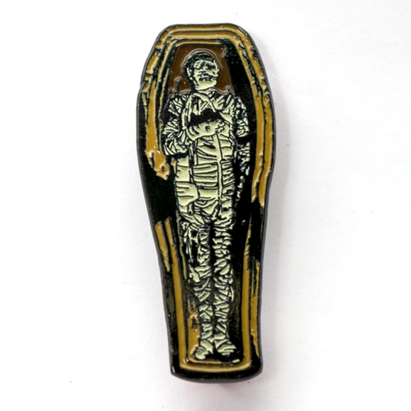Mummy Coffin Enamel Pin