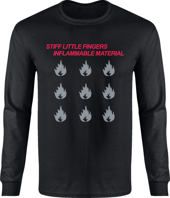 Stiff Little Fingers Inflammable Material Long Sleeve Shirt