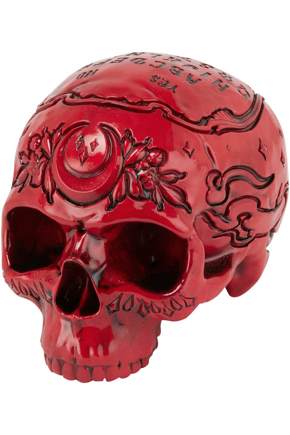 Spirit Board Red Resin Skull