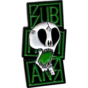 Subhumans Green Skull Logo Pin