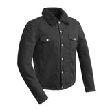 Twist of Cain Black Shearling Denim Jacket