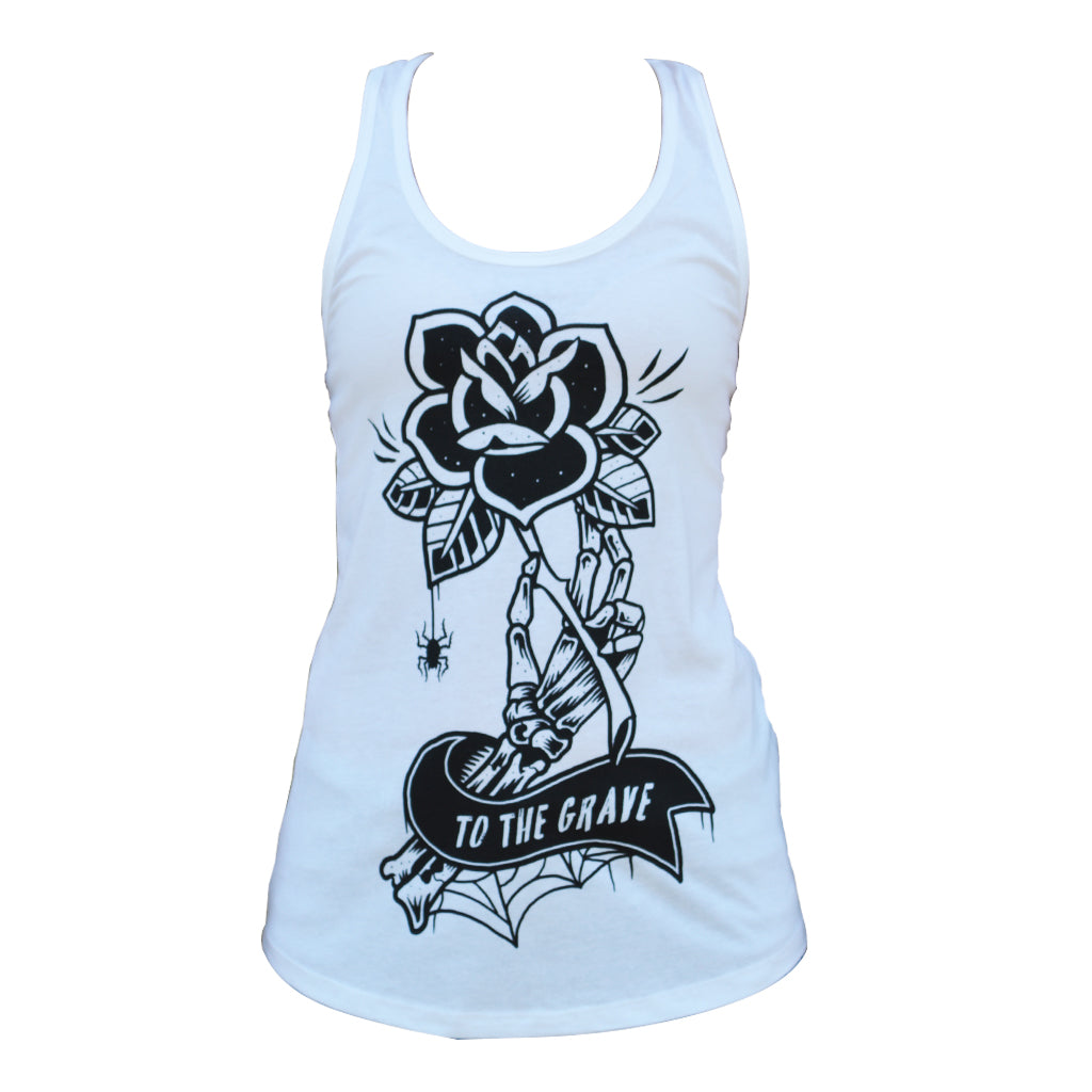 To The Grave Racer Back Tank – DeadRockers