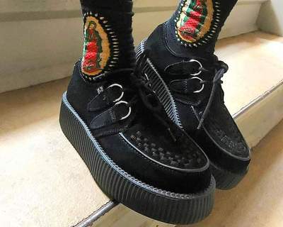 Black Viva Suede Mondo Creeper – DeadRockers - Main Image