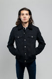 Twist of Cain Black Shearling Denim Jacket