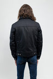 Twist of Cain Black Shearling Denim Jacket