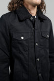 Twist of Cain Black Shearling Denim Jacket