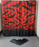 Black Bat Bath Mat Rug