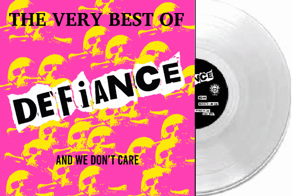 Defiance - The Vest Best Of And We Don't Care LP Exclusive Clear Vinyl