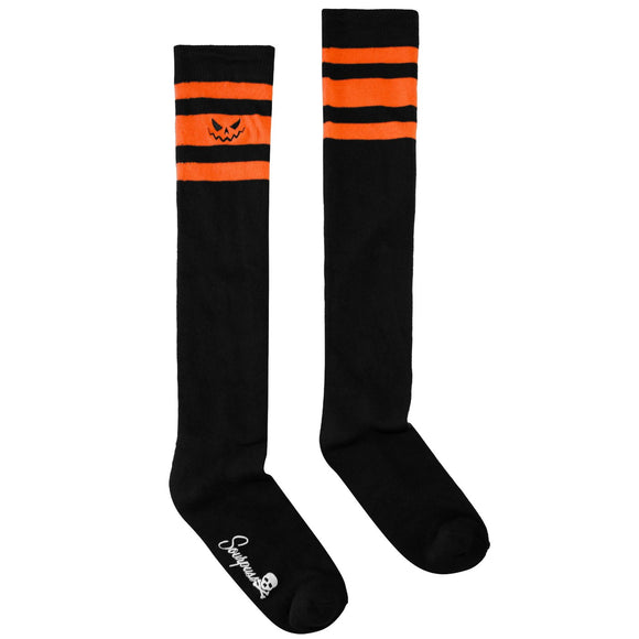 Pumpkin Knee Socks Orange/Black