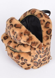 All The Fun Fuzzy Leopard Back Pack