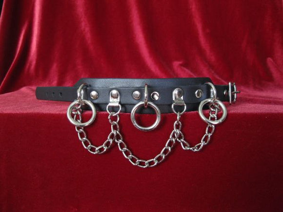 3 Ring Bondage with Chains Wristband