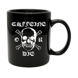 Caffeine or Die Black Coffee Mug