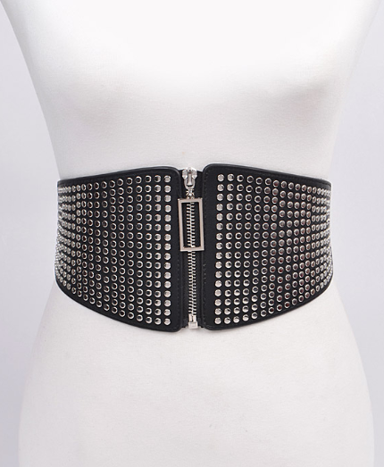 Studded top waist belt